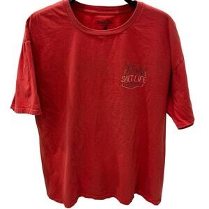 Salt Life Men’s XL Fish And Beer Graphic T-shirt ~ Red